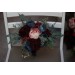 Wedding bouquets in burgundy navy blue blush pink colors. Bridal bouquet. Cascading bouquet. Faux bouquet. Bridesmaid bouquet. 5022