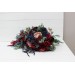 Wedding Bouquets in Burgundy, Navy Blue & Blush Pink | Large Bridal & Cascading Faux Flowers