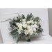Wedding bouquets in white and ivory colors. Bridal bouquet. Faux bouquet. Bridesmaid bouquet. 5021-1