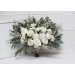 Wedding bouquets in white and ivory colors. Bridal bouquet. Faux bouquet. Bridesmaid bouquet. 5021-1