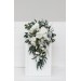 Wedding bouquets in white colors. Bridal bouquet. Cascading bouquet. Faux bouquet. Bridesmaid bouquet. 5021