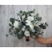 Wedding bouquets in white colors. Bridal bouquet. Cascading bouquet. Faux bouquet. Bridesmaid bouquet. 5021