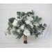 Wedding bouquets in white colors. Bridal bouquet. Cascading bouquet. Faux bouquet. Bridesmaid bouquet. 5021
