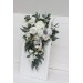Wedding bouquets in white colors. Bridal bouquet. Cascading bouquet. Faux bouquet. Bridesmaid bouquet. 5021