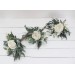 Wedding bouquets in white colors. Bridal bouquet. Cascading bouquet. Faux bouquet. Bridesmaid bouquet. 5021