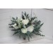 Wedding bouquets in white colors. Bridal bouquet. Cascading bouquet. Faux bouquet. Bridesmaid bouquet. 5021