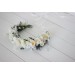 White flower crown. Hair wreath. Flower girl crown. Wedding flowers. 5021