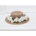 White flower crown. Hair wreath. Flower girl crown. Wedding flowers. 5021