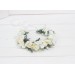 White flower crown. Hair wreath. Flower girl crown. Wedding flowers. 5021