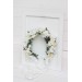 White flower crown. Hair wreath. Flower girl crown. Wedding flowers. 5021