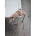 Blush Pink Floral Crown – Elegant Faux Hair Wreath for Bridesmaids and Flower Girls
