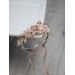Blush Pink Floral Crown – Elegant Faux Hair Wreath for Bridesmaids and Flower Girls