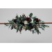  Flower arch arrangement in burgundy navy blue cream colors.  Arbor flowers. Floral archway. Faux flowers for wedding arch. 5024