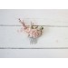 Flower comb in blush pink color scheme. Wedding accessories for hair. Bridal flower comb. Bridesmaid floral comb. 5027-sara