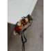 Navy blue ivory burnt orange flower crown. Hair wreath. Flower girl crown. Wedding flowers. 5029
