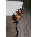 Navy blue ivory burnt orange flower crown. Hair wreath. Flower girl crown. Wedding flowers. 5029