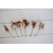  Set of 6 hair pins in rust orange beige color scheme. Hair accessories. Flower accessories for wedding.  5023 Autumn