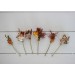  Set of 6 hair pins in rust orange beige color scheme. Hair accessories. Flower accessories for wedding.  5023 Autumn