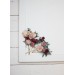  Set of hair pins in blush pink burgundy  color scheme. Hair accessories. Flower accessories for wedding.  5028-anna