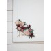 Set of hair pins in blush pink burgundy color scheme. Hair accessories. Flower accessories for wedding. 5028-anna