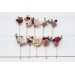 Set of hair pins in blush pink burgundy color scheme. Hair accessories. Flower accessories for wedding. 5028-anna