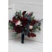 Wedding bouquets in burgundy navy blue blush pink colors. Bridal bouquet. Cascading bouquet. Faux bouquet. Bridesmaid bouquet. 5022-1