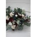 Wedding bouquets in burgundy navy blue cream colors. Bridal bouquet. Faux bouquet. Bridesmaid bouquet. 5024