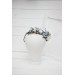 Dusty blue white flower crown. Hair wreath. Flower girl crown. Wedding flowers.5031