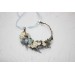 Dusty blue white flower crown. Hair wreath. Flower girl crown. Wedding flowers.5031