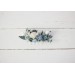 Flower comb in dusty blue white color scheme. Wedding accessories for hair. Bridal flower comb. Bridesmaid floral comb. 5031