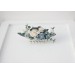 Flower comb in dusty blue white color scheme. Wedding accessories for hair. Bridal flower comb. Bridesmaid floral comb. 5031