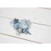 Flower comb in dusty blue  color scheme. Wedding accessories for hair. Bridal flower comb. Bridesmaid floral comb. 5033
