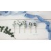  Set of hair pins in dusty blue white color scheme. Hair accessories. Flower accessories for wedding.  5031