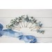  Set of hair pins in dusty blue white color scheme. Hair accessories. Flower accessories for wedding.  5031