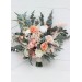 Wedding bouquets in blush pink white peach colors. Bridal bouquet. Faux bouquet. Bridesmaid bouquet. 5035