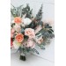 Wedding bouquets in blush pink white peach colors. Bridal bouquet. Faux bouquet. Bridesmaid bouquet. 5035