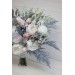 Wedding bouquets in dusty blue pink white colors. Bridal bouquet. Cascading bouquet. Faux bouquet. Bridesmaid bouquet. 5032