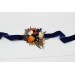  Wedding boutonnieres and wrist corsage  in navy blue ivory burnt orange color scheme. Flower accessories. 5029