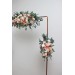  Flower arch arrangement in  blush pink white peach colors.  Arbor flowers. Floral archway. Faux flowers for wedding arch. 5035