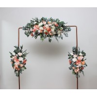  Flower arch arrangement in  blush pink white peach colors.  Arbor flowers. Floral archway. Faux flowers for wedding arch. 5035