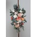  Flower arch arrangement in  blush pink white peach colors.  Arbor flowers. Floral archway. Faux flowers for wedding arch. 5035