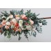  Flower arch arrangement in  blush pink white peach colors.  Arbor flowers. Floral archway. Faux flowers for wedding arch. 5035