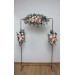  Flower arch arrangement in  blush pink white peach colors.  Arbor flowers. Floral archway. Faux flowers for wedding arch. 5035