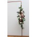 Flower arch arrangement in burgundy dusty rose cream colors. Arbor flowers. Floral archway. Faux flowers for wedding arch. 5037