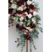 Flower arch arrangement in burgundy pink ivory colors.  Arbor flowers. Floral archway. Faux flowers for wedding arch. 5036
