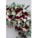  Flower arch arrangement in burgundy pink ivory colors.  Arbor flowers. Floral archway. Faux flowers for wedding arch. 5036