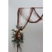  Flower arch arrangement in terracotta rust peach colors.  Arbor flowers. Floral archway. Faux flowers for wedding arch. 5040