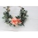 Flower hoop blush pink white peach colors. Alternative bridesmaid bouquet. 5035