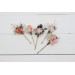  Set of hair pins in blush pink white peach color scheme. Hair accessories. Flower accessories for wedding.  5035