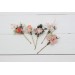 Set of hair pins in blush pink white peach color scheme. Hair accessories. Flower accessories for wedding. 5035